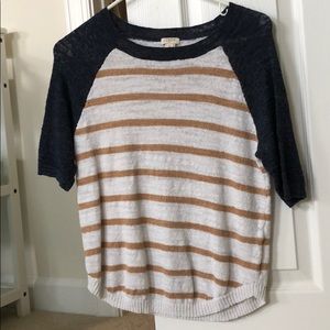 J crew stripped baseball tee